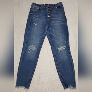 Celebrity Pink Dark Blue Ripped Skinny Jeans